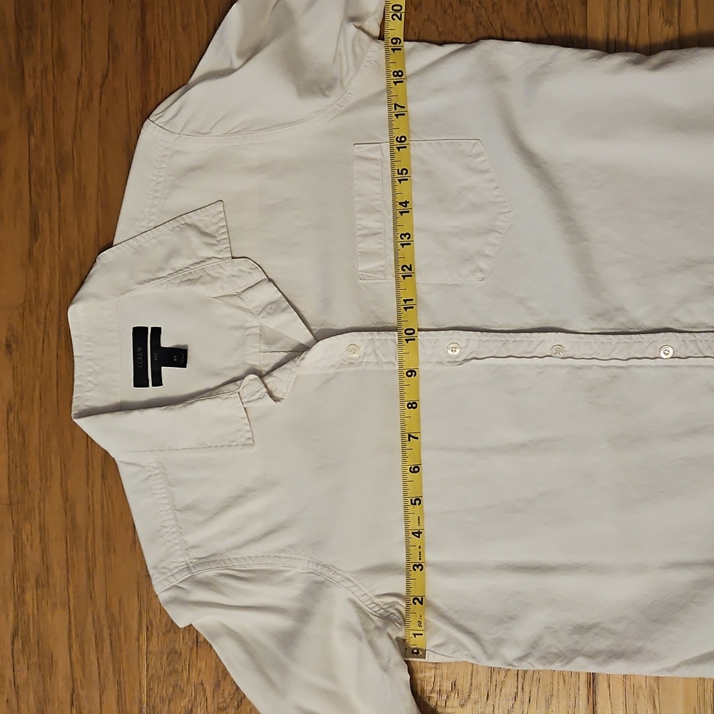 J. Crew White Button Up Shirt Boy Fit Size 8 Tall Linen Blend - Picture 3 of 8